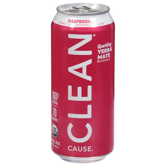 Clean Cause Raspberry Yerba Mate (16 fl oz)