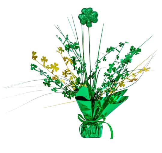 14" Green Tinsel Spray Tabletop Decor By Celebrate It