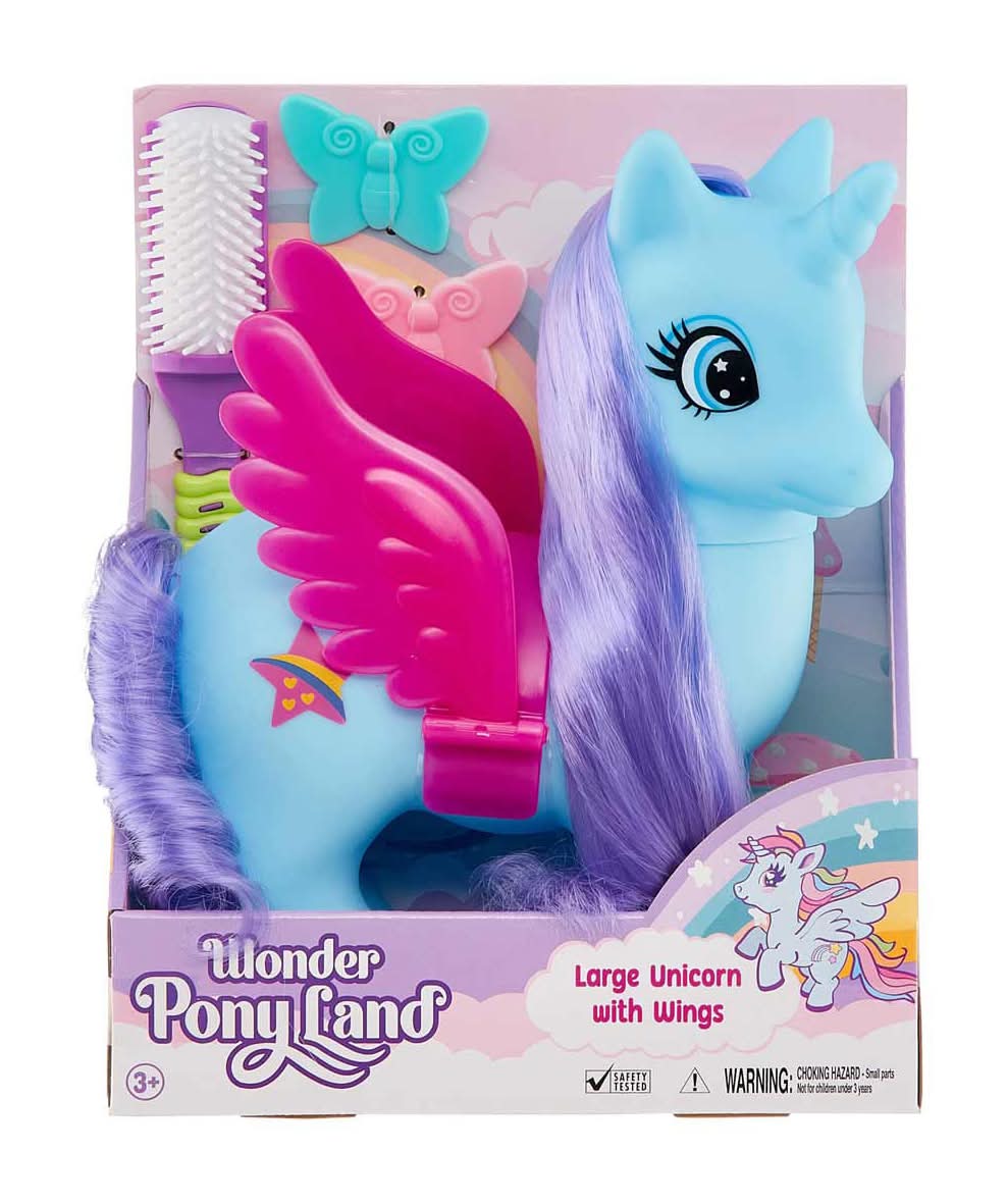 Wonder Pony Land Unicorn Toy With Wings Large Assorted