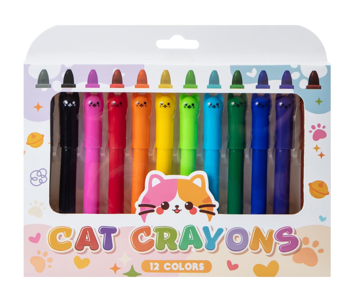Cat Crayons 12-Count Cat Crayons