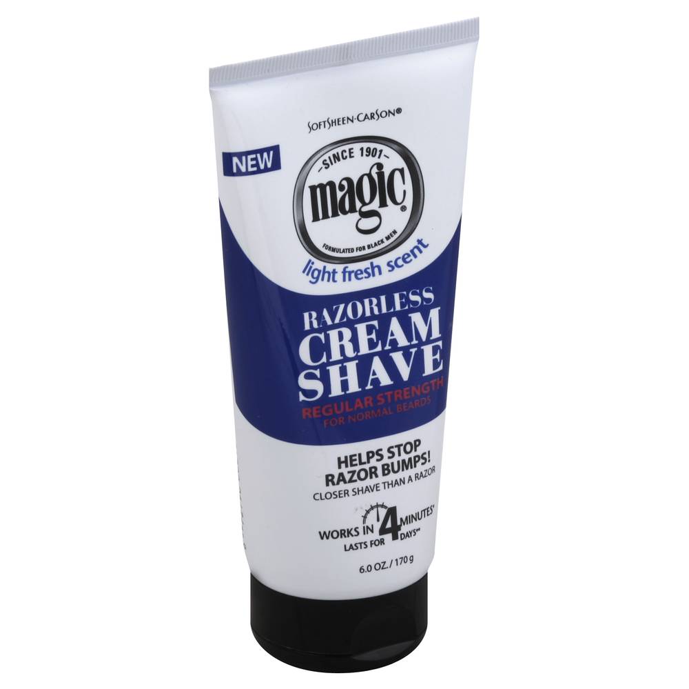 Magic Razorless Light Fresh Scent Shaving Cream (6 oz)