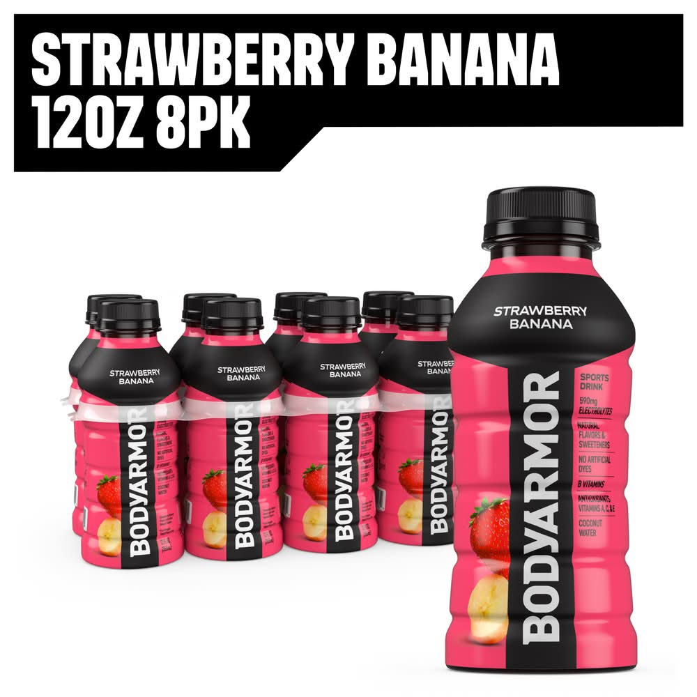 BODYARMOR Strawberry Banana Super Hydration Drink (8 pack, 12 fl oz)