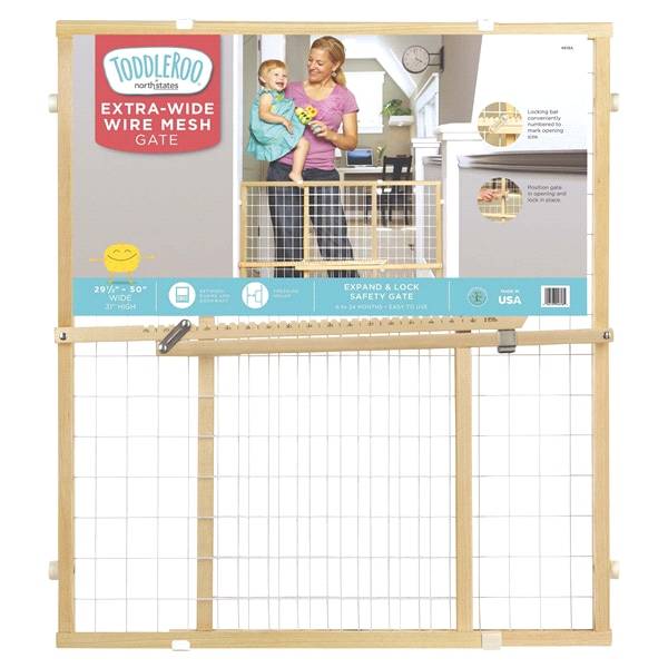 Toddleroo by North States Extra-Wide Wire Mesh Gate