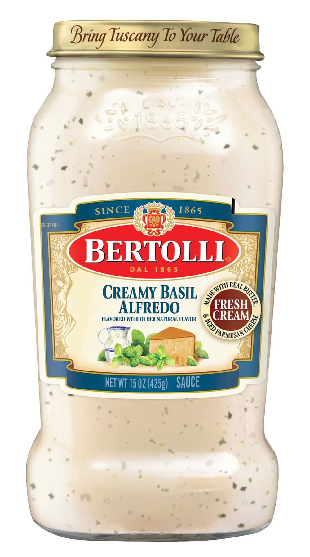 Bertolli Creamy Basil Alfredo With Aged Parmesan Cheese Sauce (15 oz)