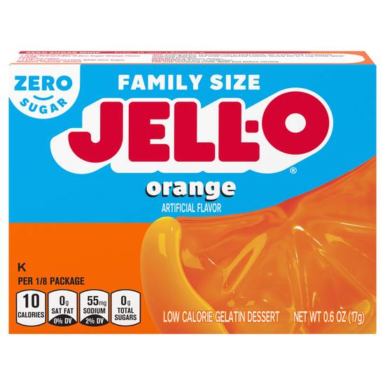 Jell-O Sugar Free Orange Instant Gelatin Dessert Mix