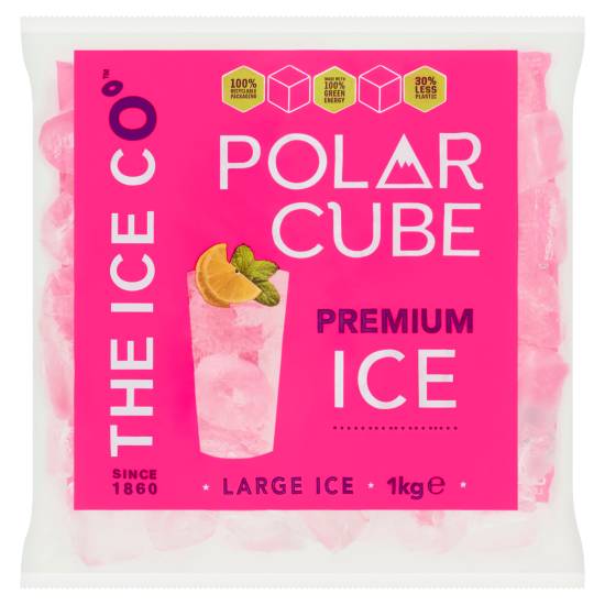 The Ice Co Large, Polar Cube Premium Ice (1kg)