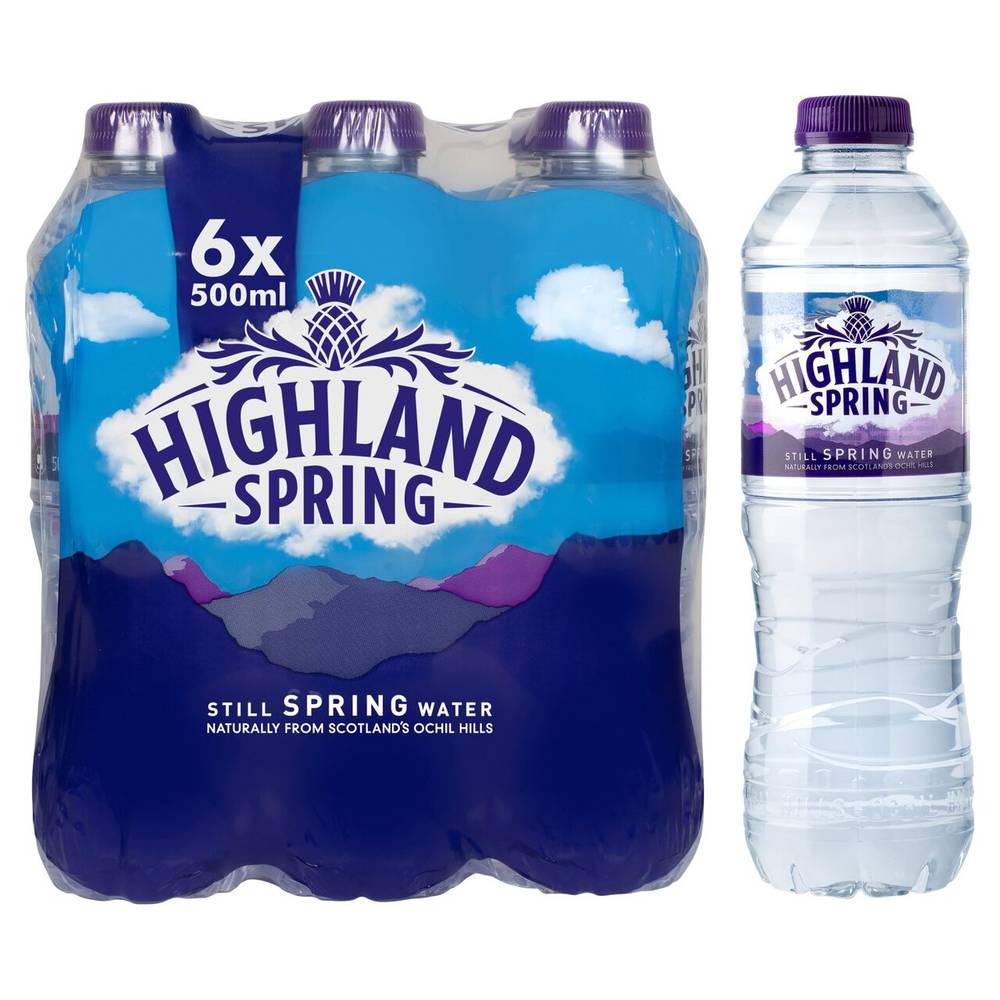 Highland Spring Still Spring Water (6 x 500ml)