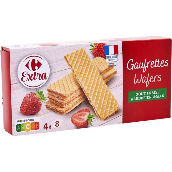 Carrefour Extra - Biscuits gaufrettes (fraise)
