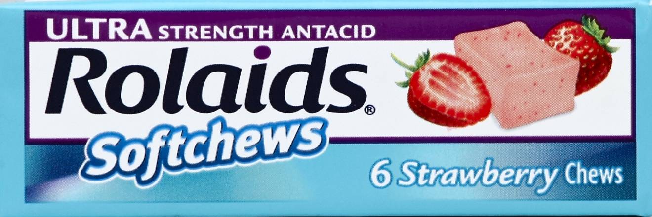 Rolaids Ultra Strength Strawberry Antacid Softchews (6 ct)