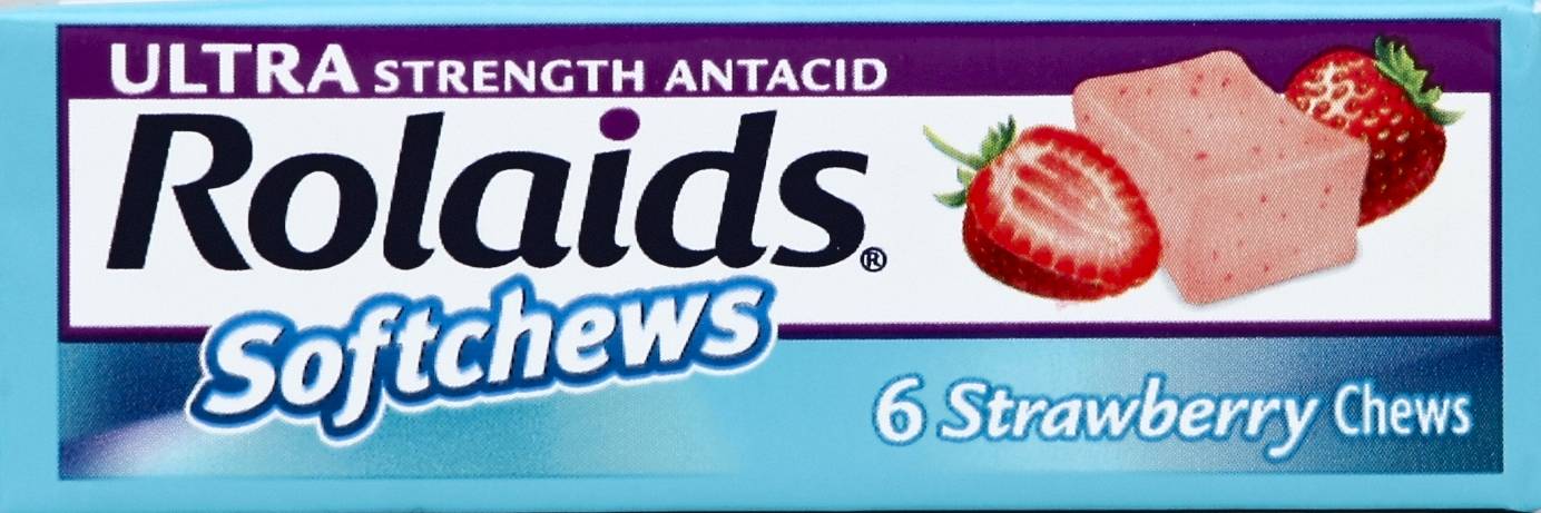 Rolaids Ultra Strength Antacid Softchews, Strawberry (0.2 oz, 6 ct)