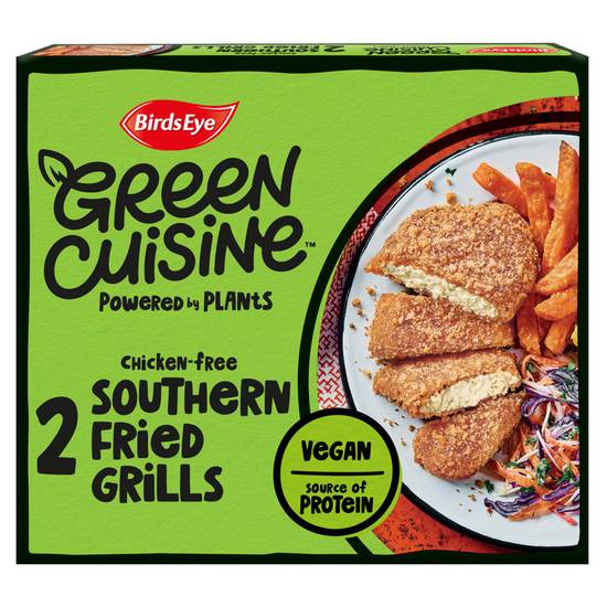 Birds Eye Green Cuisine 2 Chicken-Free Southern Fried Grills 180g