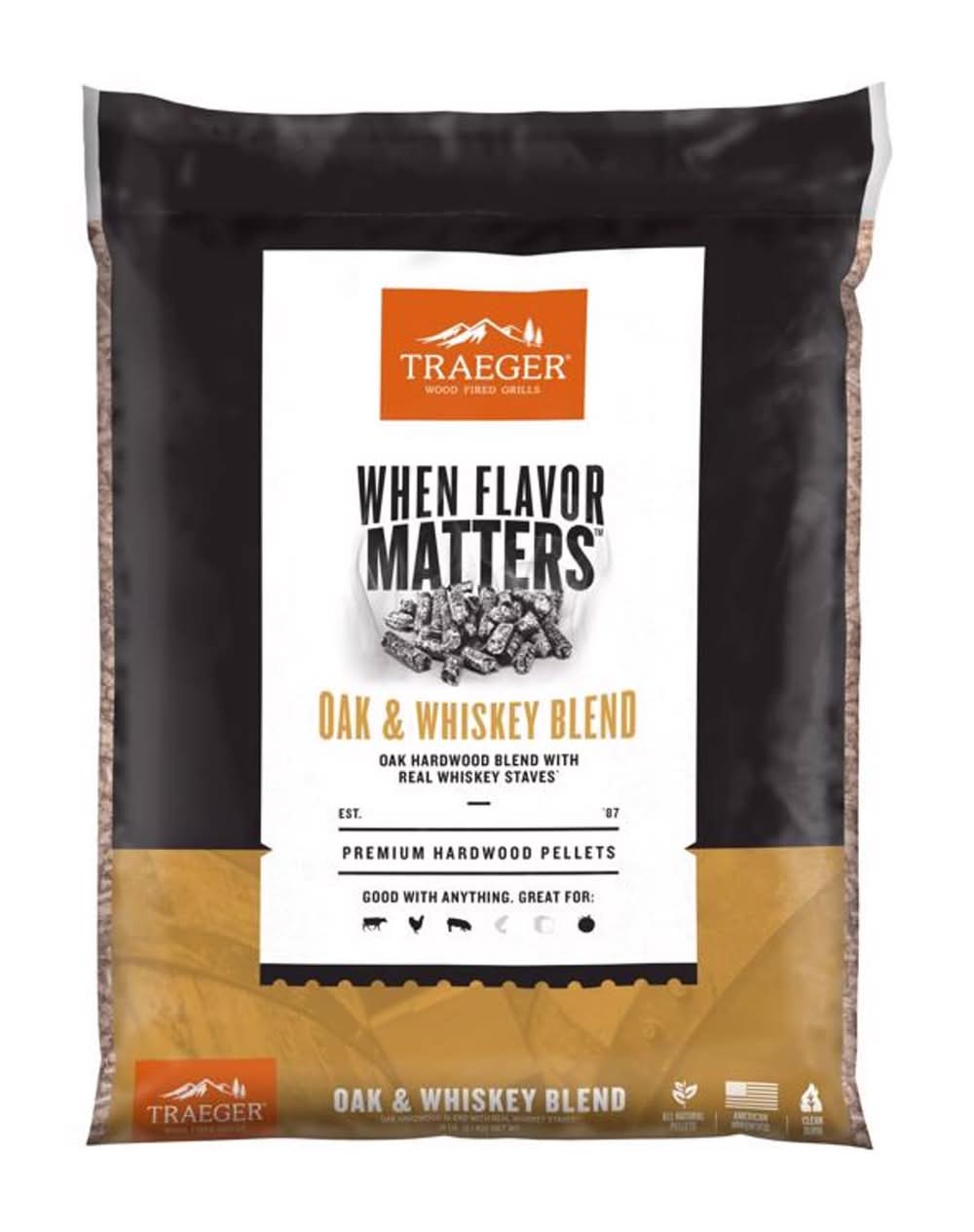 Traeger Hardwood Pellets Whiskey 20 Lb