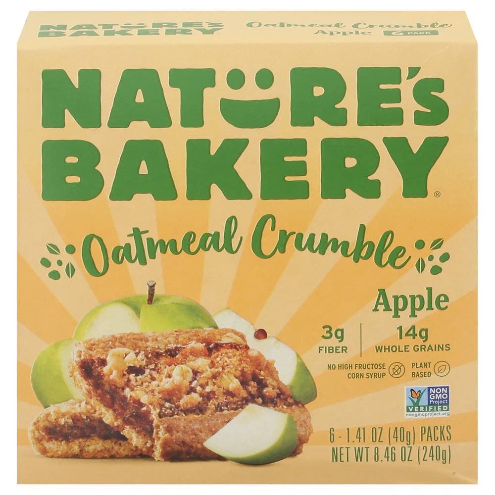 Nature's Bakery Apple Oatmeal Crumble Bars (6 x 1.4 oz)