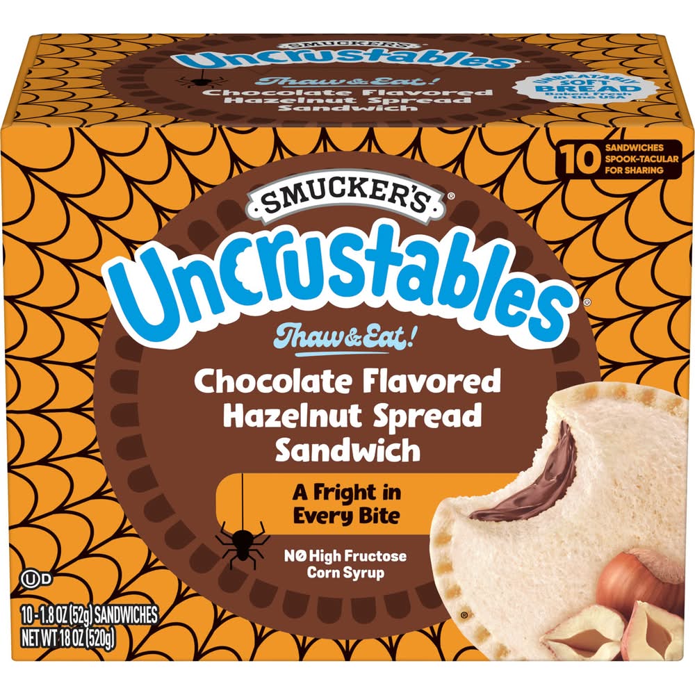 Smucker's Uncrustables Chocolate Hazelnut Sandwich (18 oz, 10 ct)