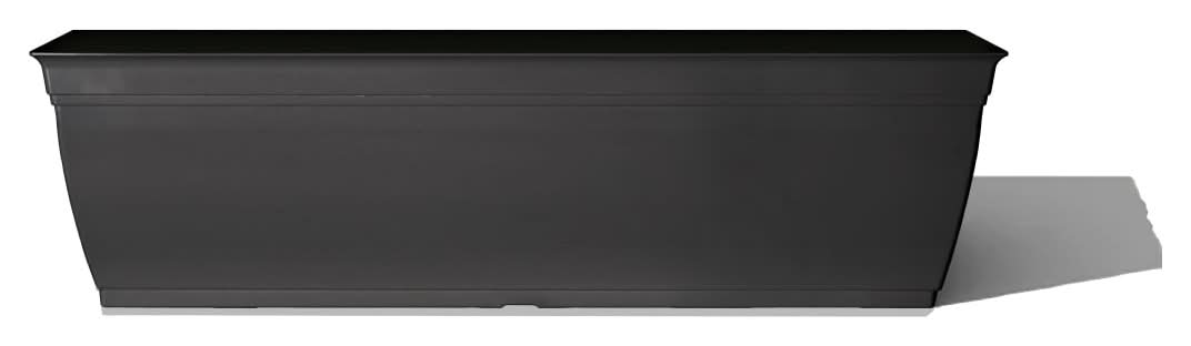 Style Selections Rectangle 23.5-in W x 8.03-in L Black Recycled plastic Indoor/Outdoor Window box