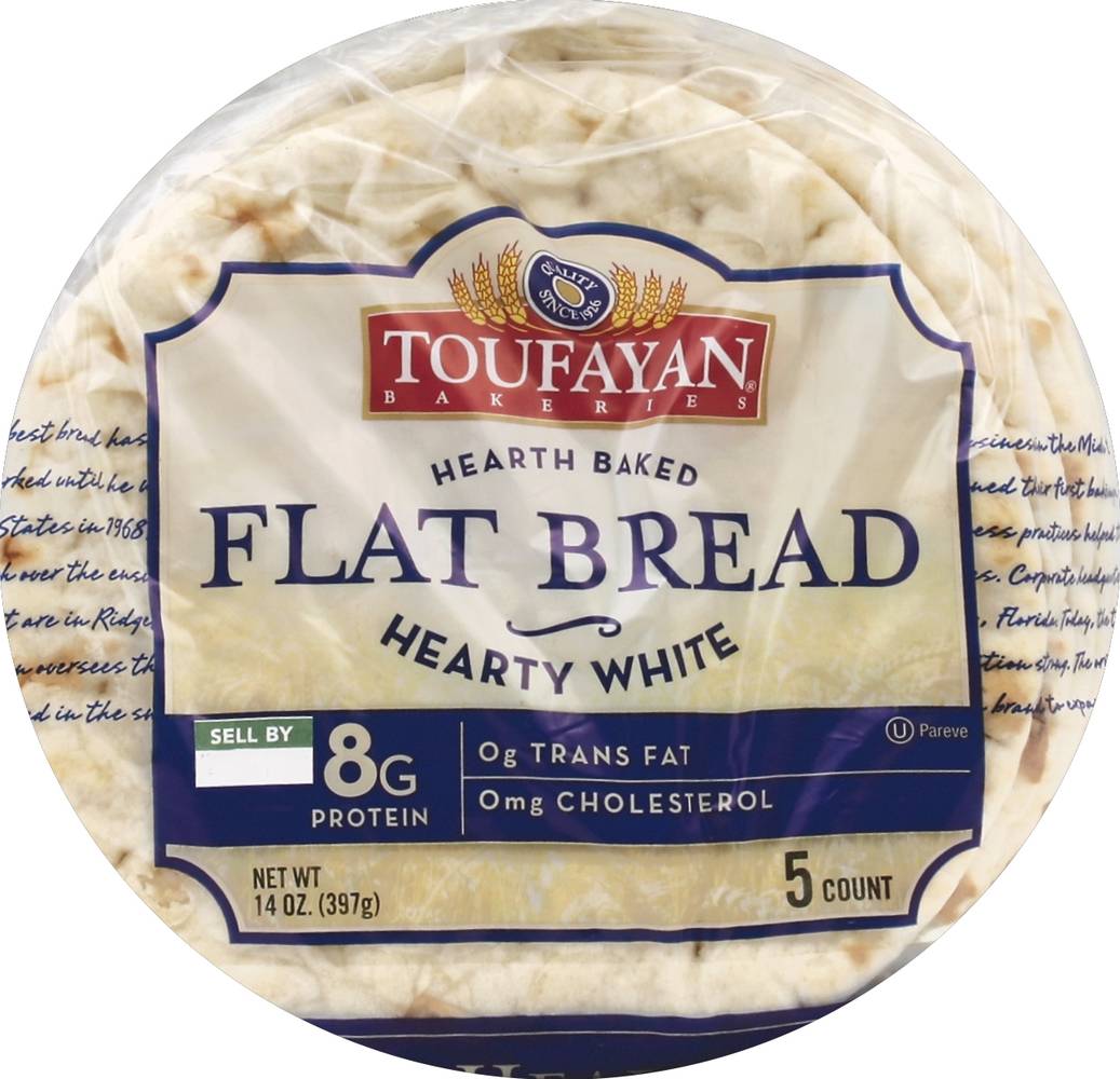 Toufayan Hearth Baked Hearty White Flatbread (14 oz)