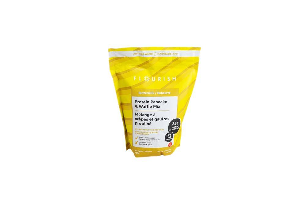 Flourish flourish melange de crpe babeurre (430g) - buttermilk protein pancake & waffle mix (430 g)