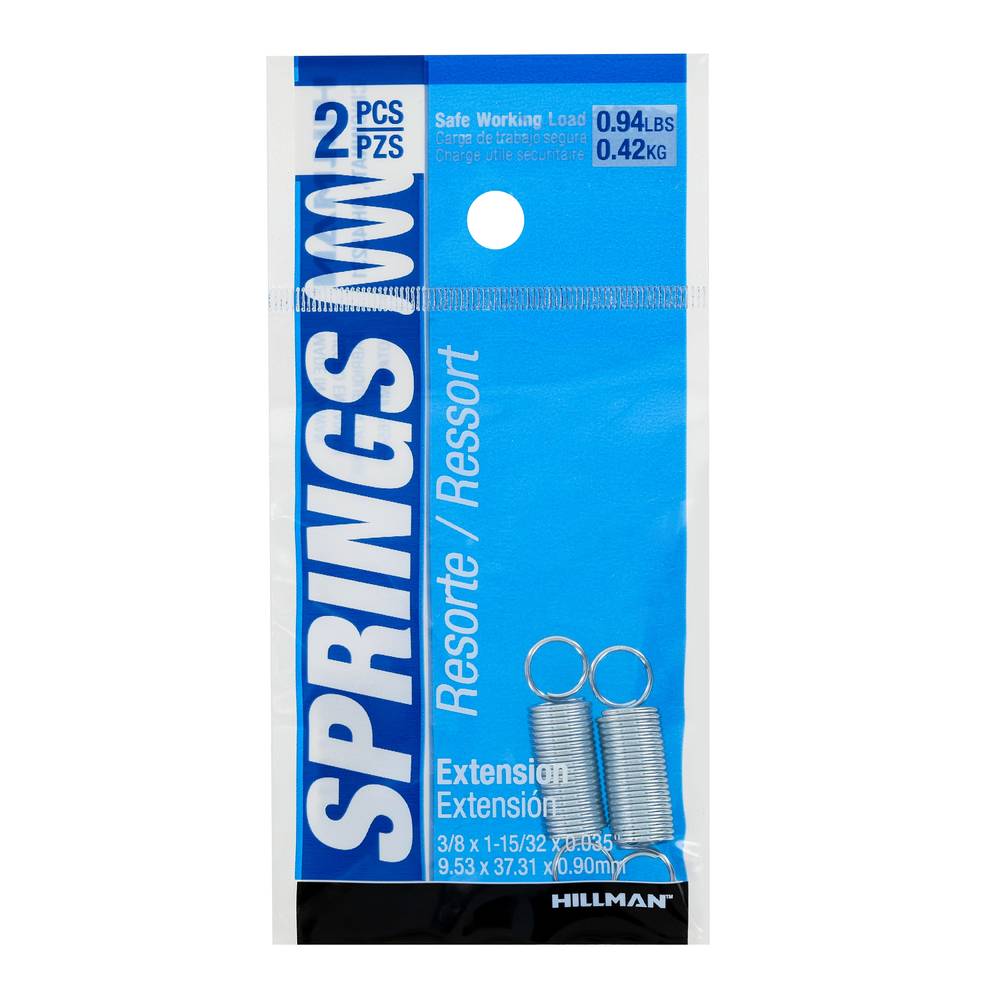 Hillman 2-Pack 1.468-in Zinc-plated Steel Window Screen Springs | 543470