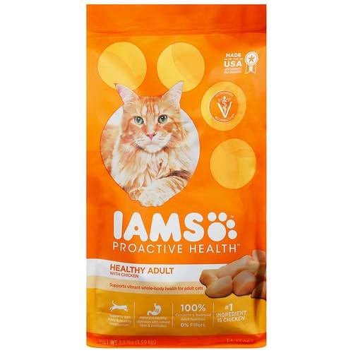 Iams Proactive Health Healthy Adult Dry Cat Food Original With Chicken - 3.5 lb