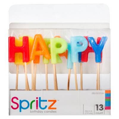 Spritz Happy Birthday Candle