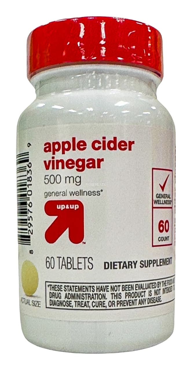 up&up Apple Cider Vinegar Supplement Tablets 500 mg (60 ct)