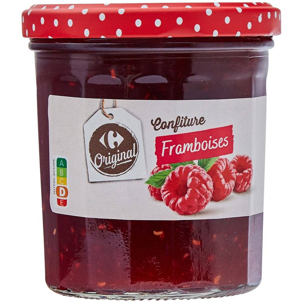 Confiture framboises CARREFOUR ORIGINAL - le pot de 370g