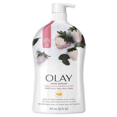 Olay Fresh Outlast Body Wash, Notes Of White Strawberry & Mint