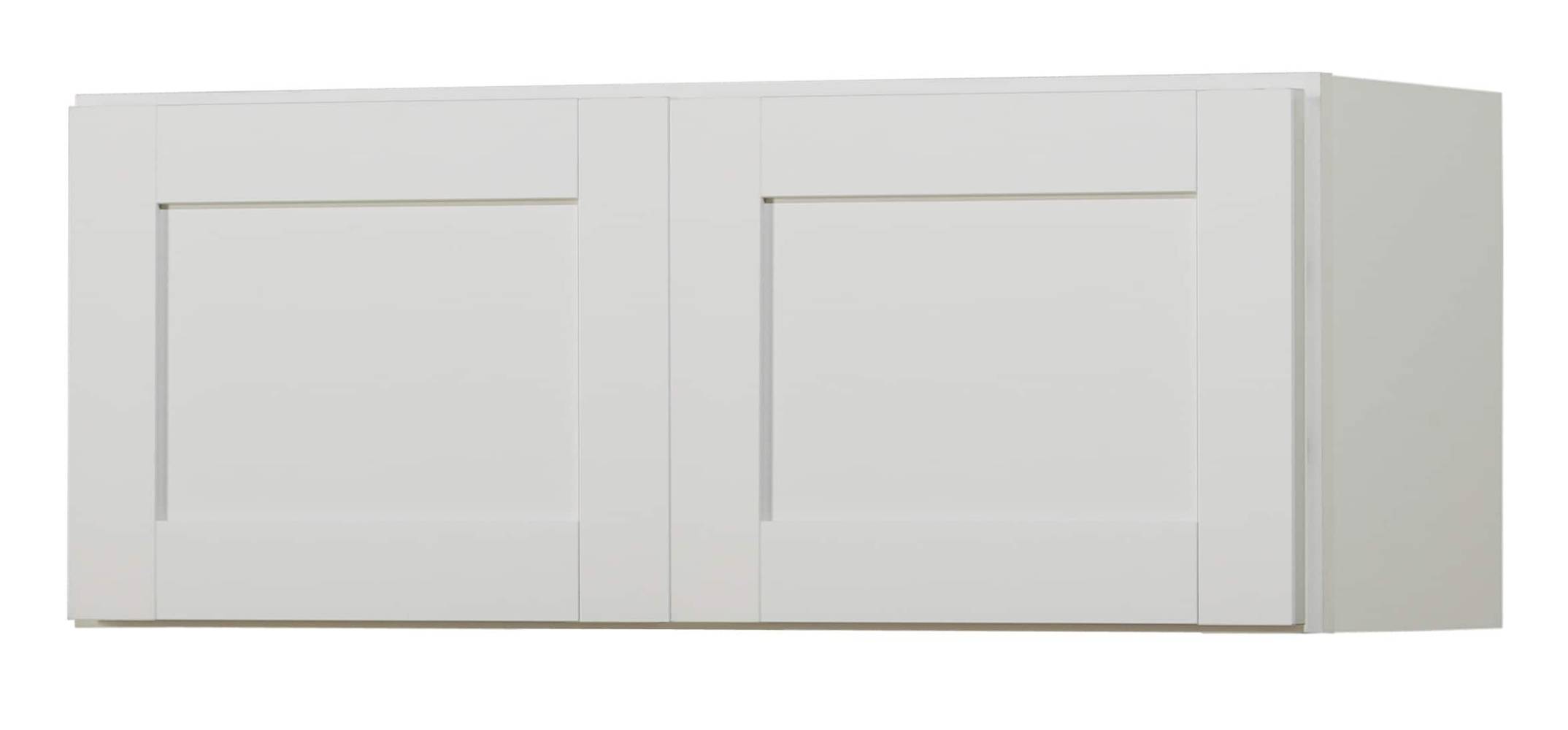 Diamond NOW Arcadia 30-in W x 12-in H x 12-in D White Wall Fully Assembled Cabinet (Recessed Panel Shaker Door Style) | G10 W3012B