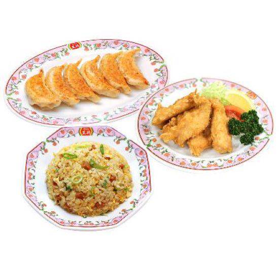 【デラックス】炒飯セット (炒飯・餃子・鶏の唐揚) Deluxe Fried Rice Set
