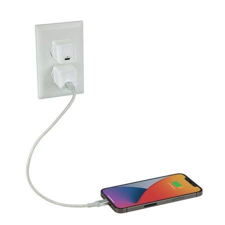 Scosche Powervolt 20w Mini Cube Usb-C Fast Charger, White