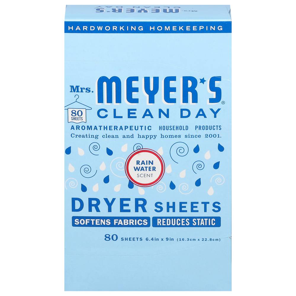 Mrs. Meyer's Clean Day Rain Water Scent Dryer Sheets (8.78 oz)