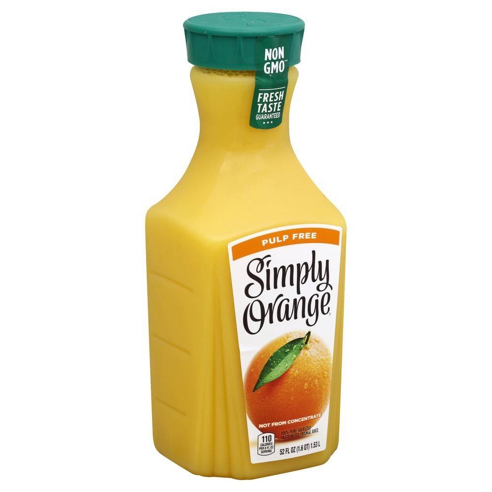 Simply Orange Juice Pulp Free (52 Oz)