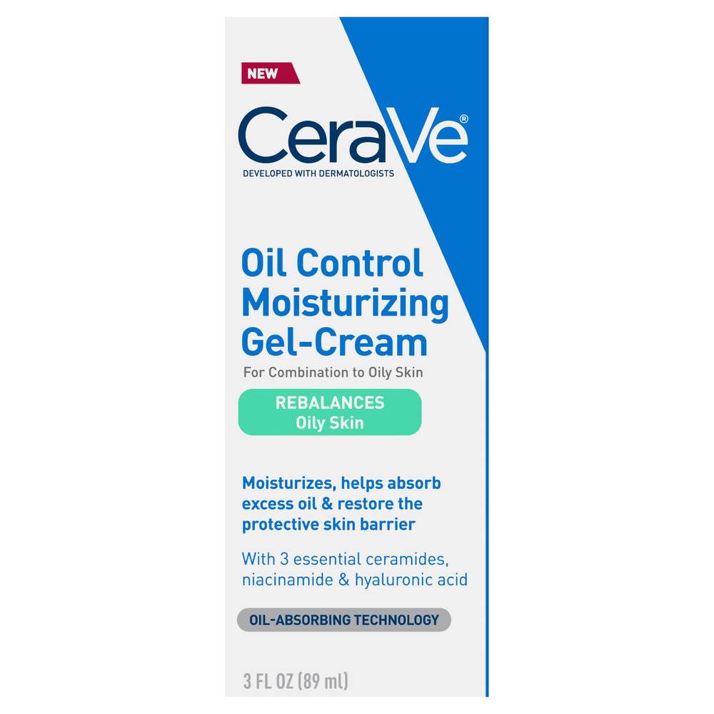 CeraVe Oil Control Moisturizing Gel-Cream, Face Moisturizer For Oily Skin Fragrance Free