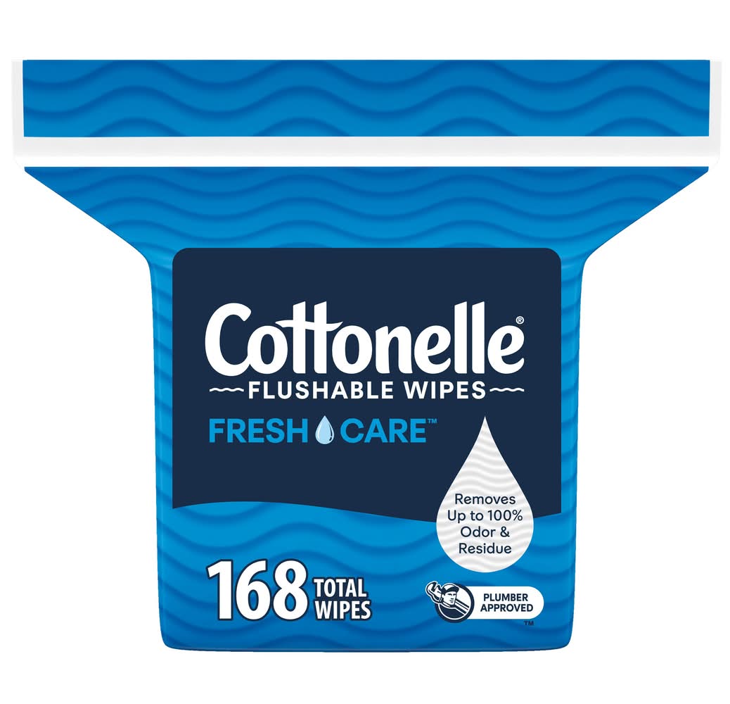 Cottonelle Fresh Care Flushable Wipes Refill pack (168 ct)