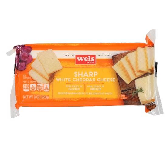 Weis Quality Cheese Sharp White Cheddar Bar