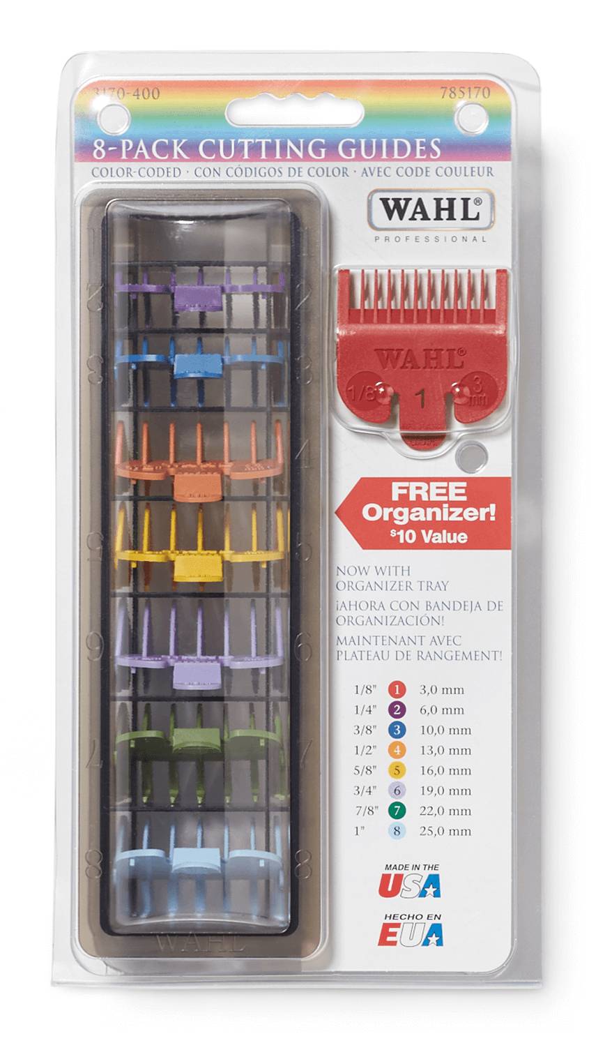Wahl Professional 1-8 Color-Coded Cutting Guides
