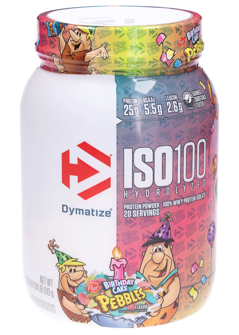 Dymatize Iso100 Hydrolized Birthday Cake Pebbles (21.1 oz)