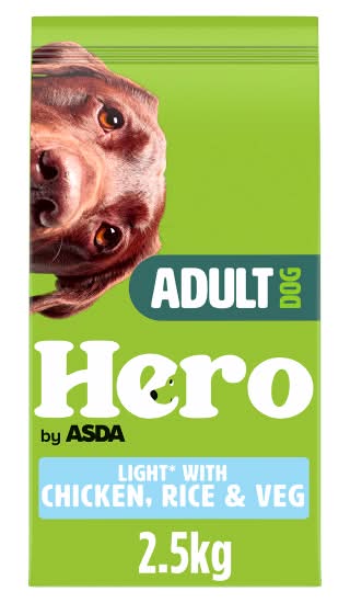 ASDA Hero Adult Light With Chicken Rice & Vegetables Dog Food