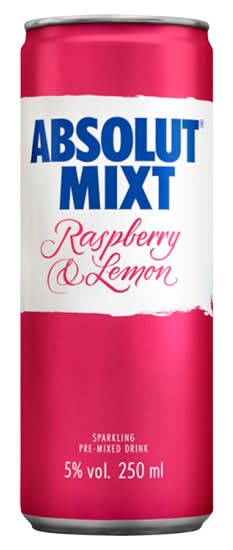 Absolut Mixt Raspberry & Lemon Mixed Vodka Drink (250ml)