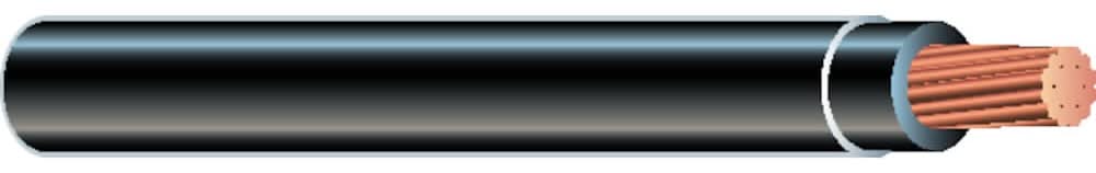 Southwire SIMpull 1-ft 4 -AWG Black Stranded Copper THHN wire ( By-the-foot )