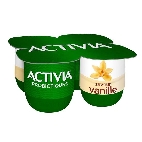 Activia - Yaourt saveur vanille bifidus (4 pièces)