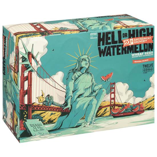 21St Amendment Brewery Hell or High Wheat Beer (12 pack, 12 fl oz) ( watermelon)