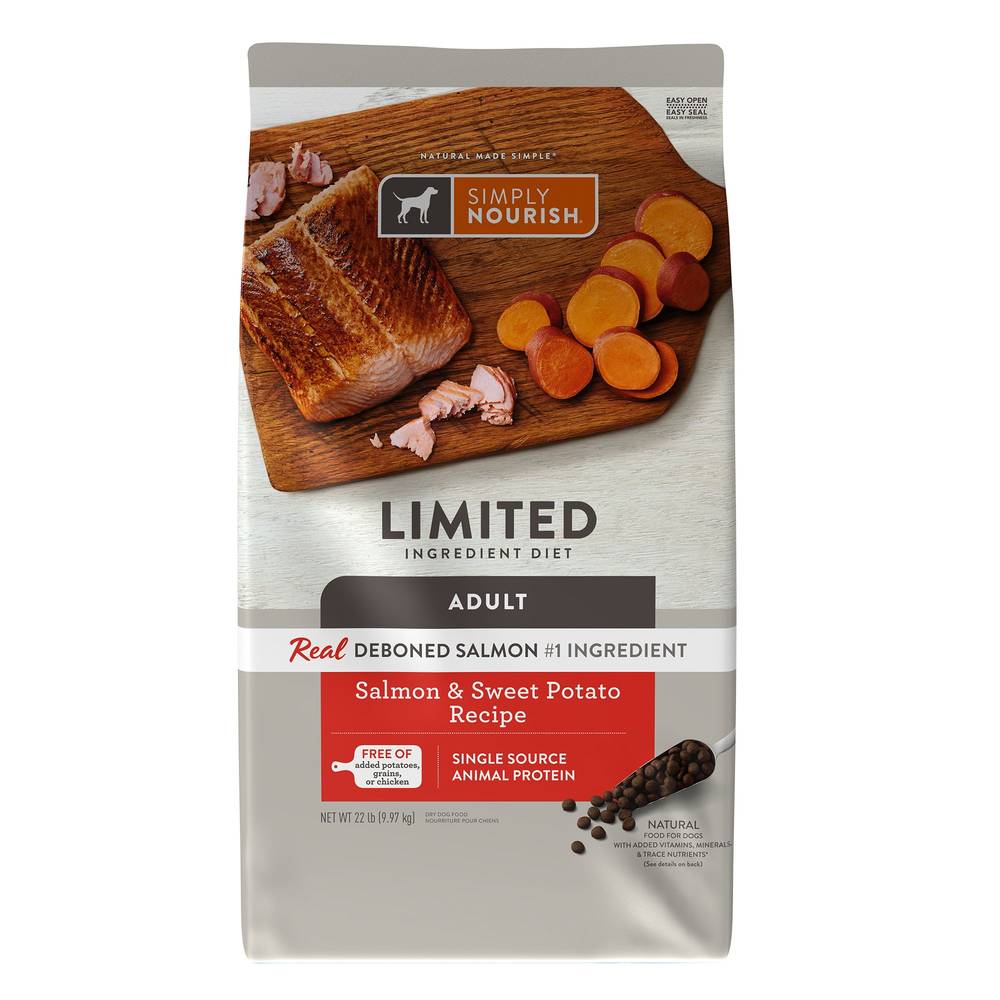 Simply Nourish Limited Ingredient Diet Adult Dry Dog Food (salmon - sweet potato)