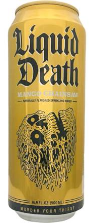 Liquid Death Mango Chainsaw 16.9oz Can
