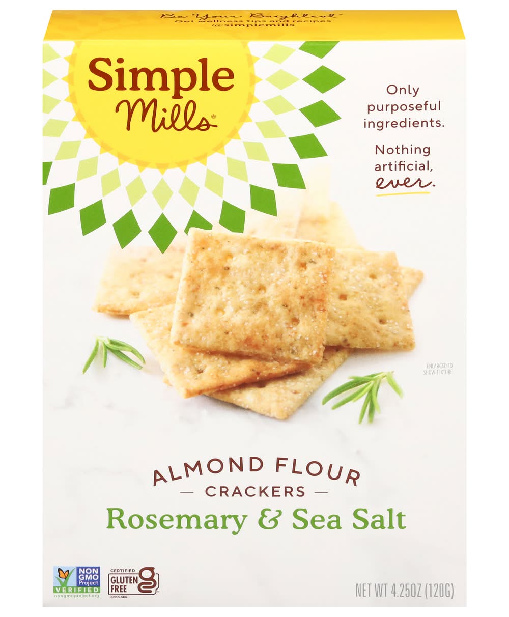 Simple Mills Almond Flour Crackers, Rosemary & Sea Salt (4.25 oz)