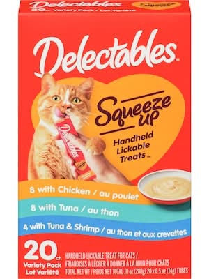 Delectables Squeeze Up Cat Treats, Assorted (20 x 14 g)