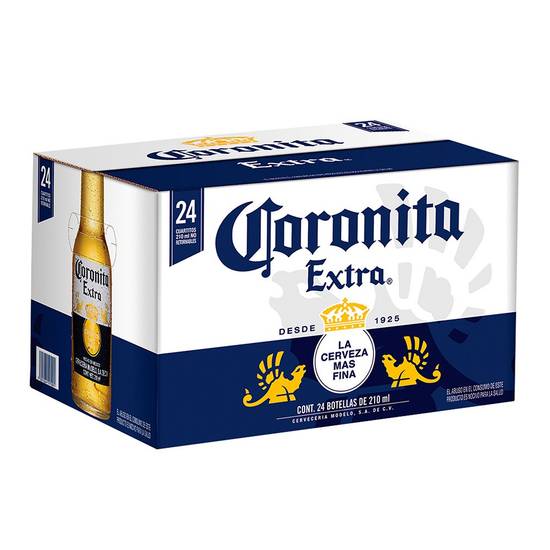 Coronita cerveza extra clara (24 pack, 210 ml)
