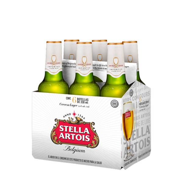 Sixpack Cerveza Stella Artois 330ml