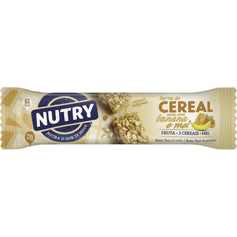 Nutry barra de cereal aveia, banana e mel (22 g)