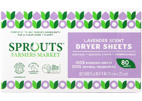 Sprouts Lavender Scented Dryer Sheets